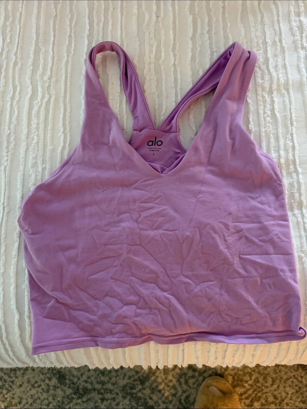 ALO Yoga Lavender V-Neck Sports Bralette